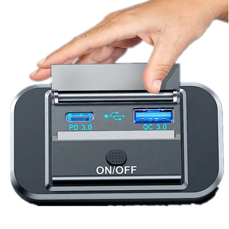 Bluejw Type-C PD 3.0 & Dual USB Car Charger, Fast Charging 12V/24V Power Outlet Socket, Automobile Adapter Panel for iPhone, Samsung, Android - Image 4